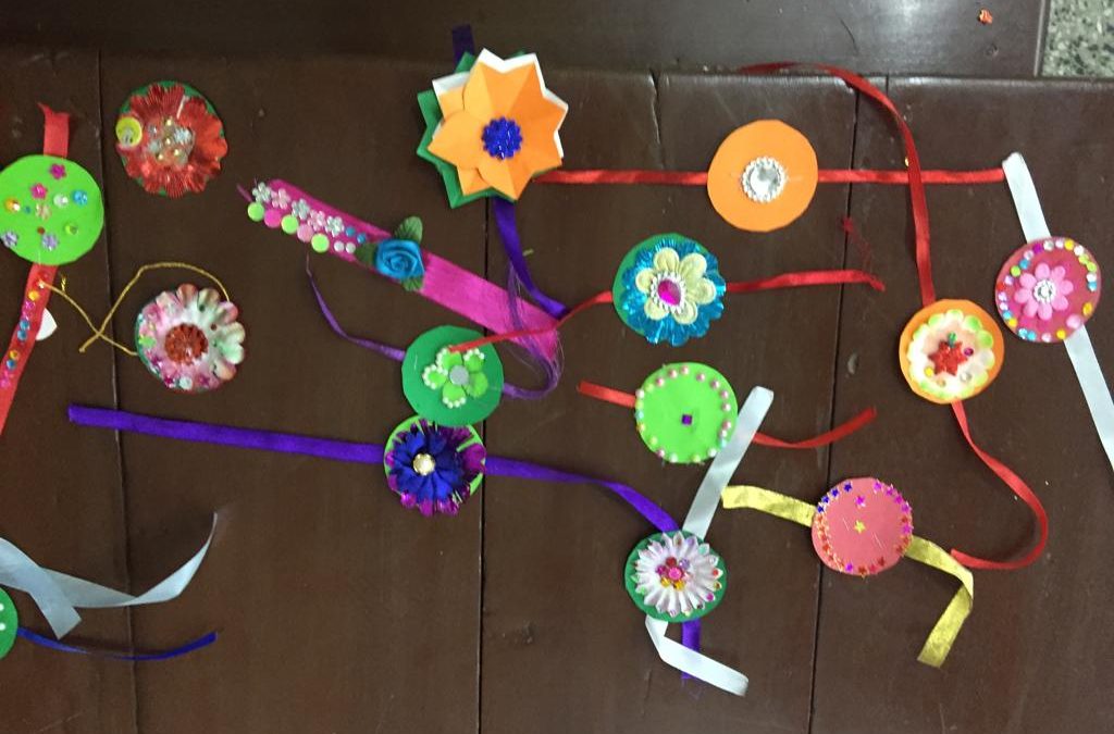 Rakhi making sessions for Pre K.G. A