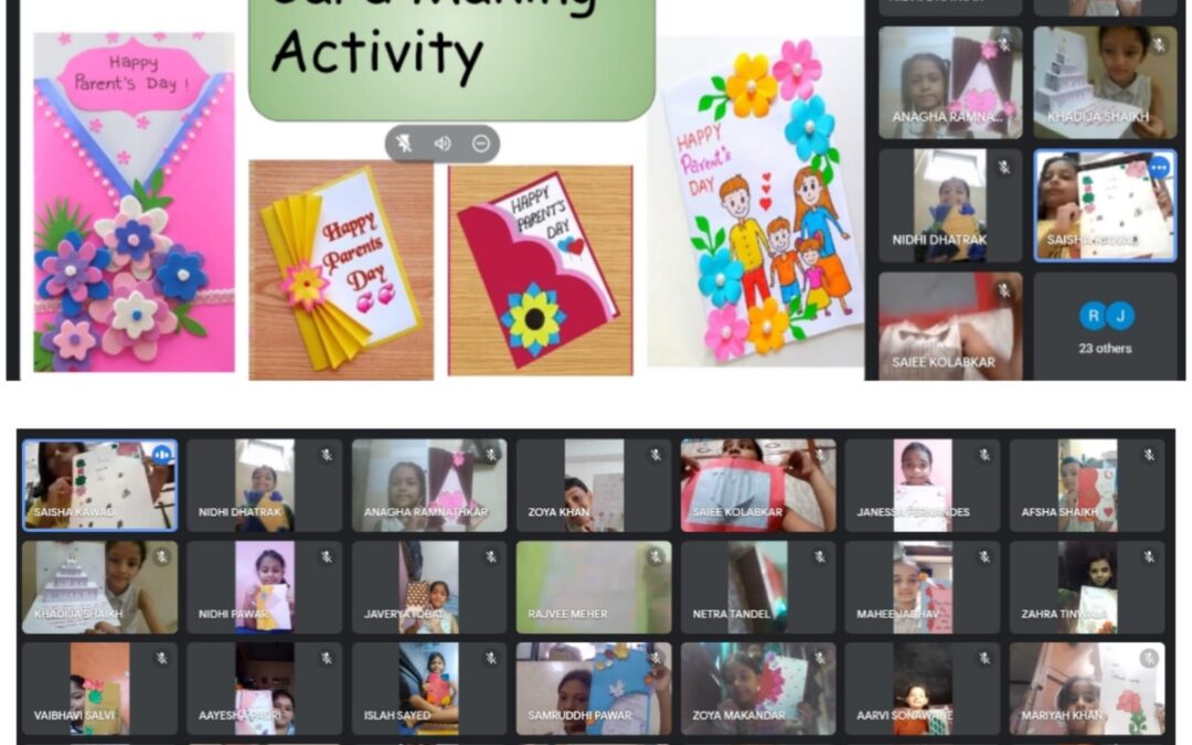 Card Making for Parents/Grandparents activity (Std. I to IV)