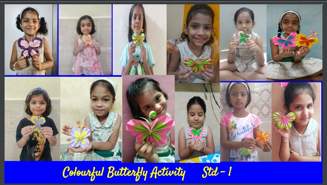 Colourful Butterfly making activity (Std. I)