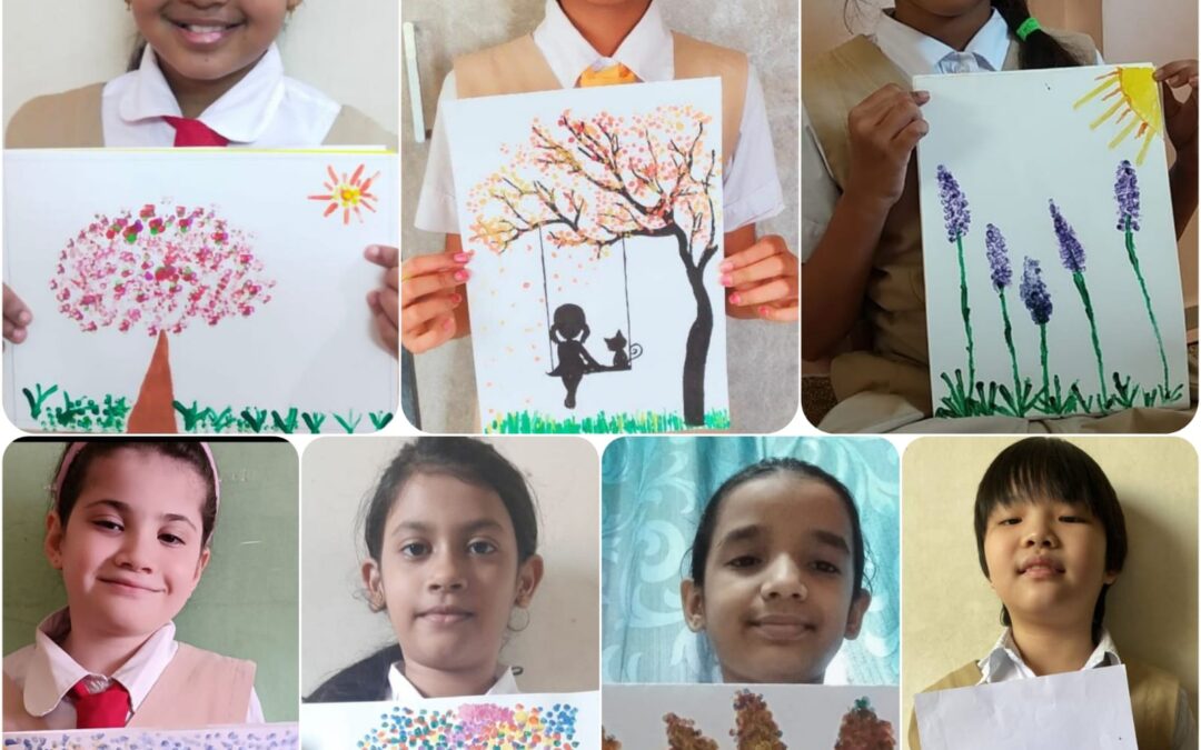 Ear Bud Painting activity (Std. IV)