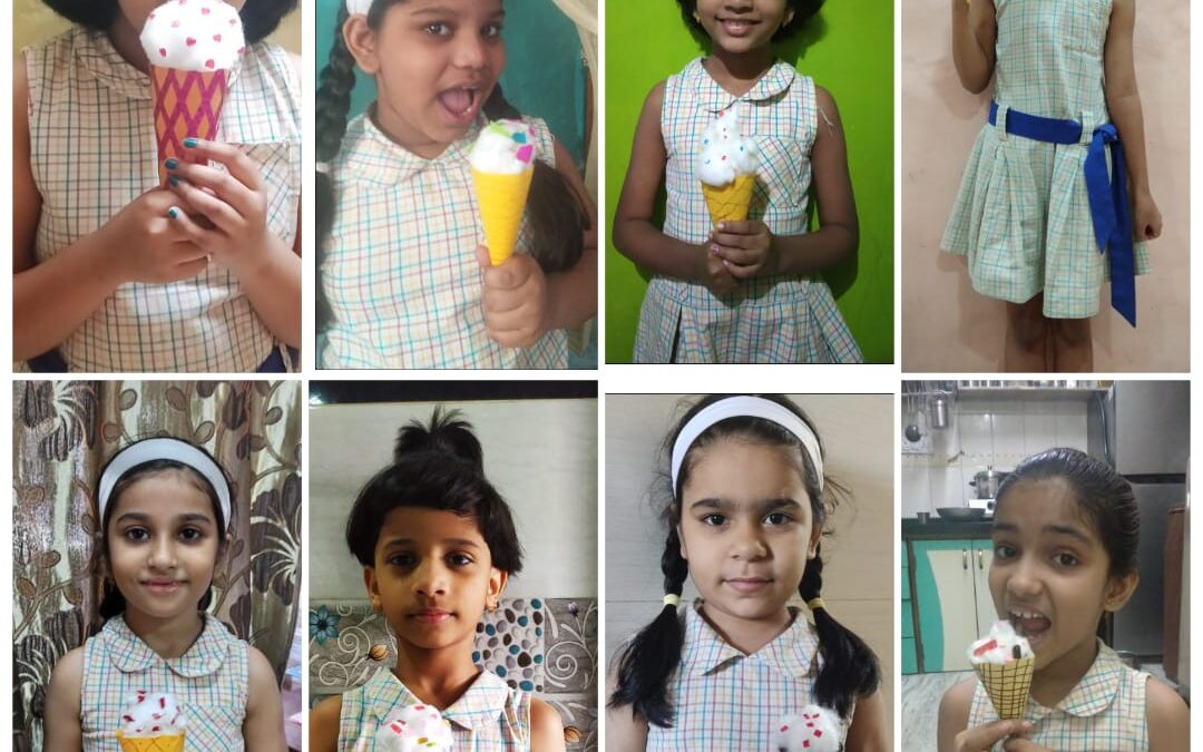 Paper Ice-cream making activity (Std. 2)
