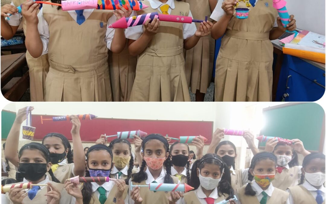 Paper pichkari making activity (Std. IV)