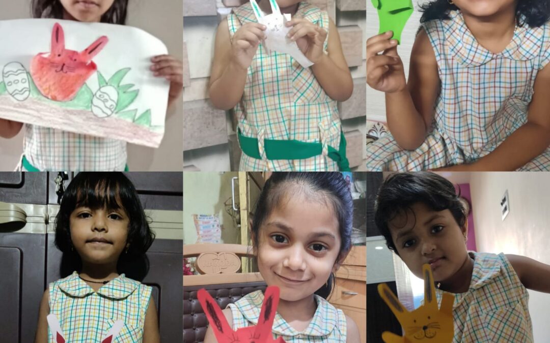 Easter Bunny making activity (Jr. K.G.)